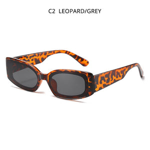 HOOBAN Rectangle Sunglasses Women Men Vintage Plastic Frame Sun Glasses Female Male Stylish Outdoor Eyewear Shade UV400
