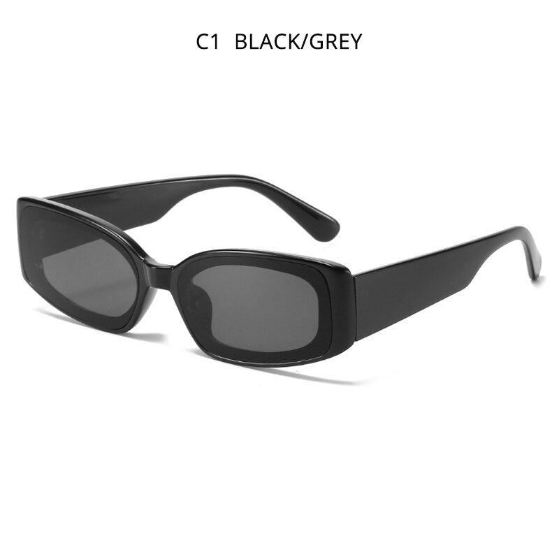 HOOBAN Rectangle Sunglasses Women Men Vintage Plastic Frame Sun Glasses Female Male Stylish Outdoor Eyewear Shade UV400