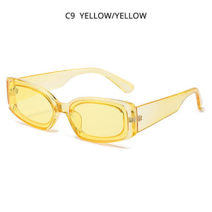 HOOBAN Rectangle Sunglasses Women Men Vintage Plastic Frame Sun Glasses Female Male Stylish Outdoor Eyewear Shade UV400