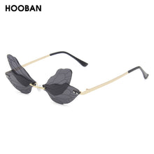 Load image into Gallery viewer, HOOBAN Rimless Dragonfly Wing Sunglasses Women Brand Design Butterfly Ladies  Glasses Shades Eyewear UV400