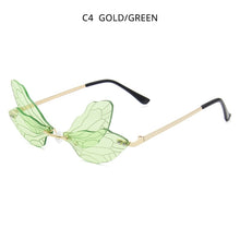 Load image into Gallery viewer, HOOBAN Rimless Dragonfly Wing Sunglasses Women Brand Design Butterfly Ladies  Glasses Shades Eyewear UV400