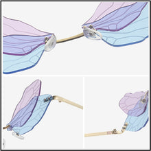 Load image into Gallery viewer, HOOBAN Rimless Dragonfly Wing Sunglasses Women Brand Design Butterfly Ladies  Glasses Shades Eyewear UV400
