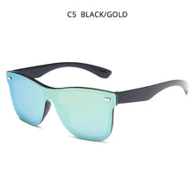 Load image into Gallery viewer, HOOBAN Rimless Sunglasses Men Vintage Square One-piece Lens Sun Glasses Stylish Brand Woman Sunglass Oculos De Sol