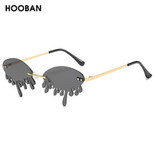 Load image into Gallery viewer, HOOBAN Rimless Women Sunglasses Unique Design Melting Chocolate Sun Glasses Vintage Steampunk Eyeglasses Female UV400