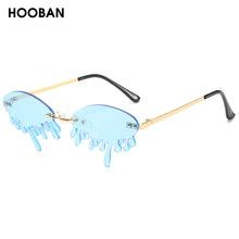 Load image into Gallery viewer, HOOBAN Rimless Women Sunglasses Unique Design Melting Chocolate Sun Glasses Vintage Steampunk Eyeglasses Female UV400