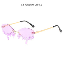 Load image into Gallery viewer, HOOBAN Rimless Women Sunglasses Unique Design Melting Chocolate Sun Glasses Vintage Steampunk Eyeglasses Female UV400