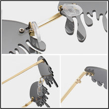 Load image into Gallery viewer, HOOBAN Rimless Women Sunglasses Unique Design Melting Chocolate Sun Glasses Vintage Steampunk Eyeglasses Female UV400