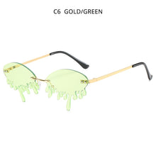 Load image into Gallery viewer, HOOBAN Rimless Women Sunglasses Unique Design Melting Chocolate Sun Glasses Vintage Steampunk Eyeglasses Female UV400