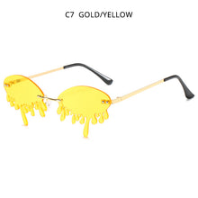 Load image into Gallery viewer, HOOBAN Rimless Women Sunglasses Unique Design Melting Chocolate Sun Glasses Vintage Steampunk Eyeglasses Female UV400