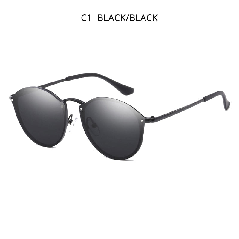 HOOBAN Round Women Sunglasses Men Vintage Metal Frame Ladie's Sun Glasses Stylish Driving Eyewear Shade UV400