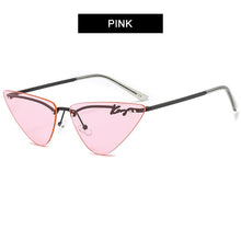 Load image into Gallery viewer, HOOBAN Small Cat Eye Sunglasses Women Brand Designer Rimless Sun Glasses For Female Retro Outdoor Eyeglasses UV400