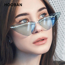 Load image into Gallery viewer, HOOBAN Small Cat Eye Sunglasses Women Brand Designer Rimless Sun Glasses For Female Retro Outdoor Eyeglasses UV400