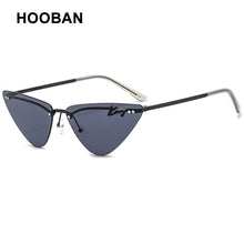 Load image into Gallery viewer, HOOBAN Small Cat Eye Sunglasses Women Brand Designer Rimless Sun Glasses For Female Retro Outdoor Eyeglasses UV400