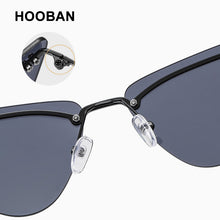 Load image into Gallery viewer, HOOBAN Small Cat Eye Sunglasses Women Brand Designer Rimless Sun Glasses For Female Retro Outdoor Eyeglasses UV400