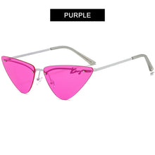 Load image into Gallery viewer, HOOBAN Small Cat Eye Sunglasses Women Brand Designer Rimless Sun Glasses For Female Retro Outdoor Eyeglasses UV400