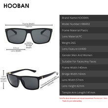 Load image into Gallery viewer, HOOBAN Square Men Sunglasses Classic Rectangle Big Male Sun Glasses Vintage Mirror Driving Sunglass UV400