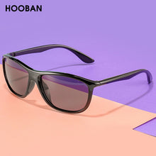 Load image into Gallery viewer, HOOBAN Square Men  Sunglasses Retro Black Rectangle Sun Glasses For Male Vintage Outdoor Eyewear Shade UV400