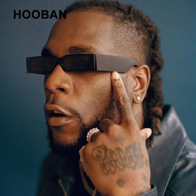 HOOBAN Square Sunglasses Women Men Brand Designer Small Rectangle Sun Glasses For Unisex Retro Hip Hop Eyewear UV400