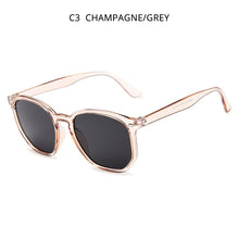 Load image into Gallery viewer, HOOBAN Squared Women Men Sun Glasses Retro Black Sungalsses For Female Male Vintage Driving Eyeglasses Rivet Shade