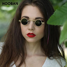 Load image into Gallery viewer, HOOBAN Gothic Small Round Sunglasses Women Men  Vampire Style Brand Design Sun Glasses Unisex Vintage Retro Eyeglasses Shade