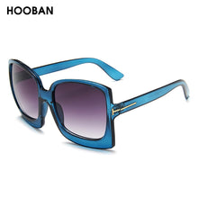 Load image into Gallery viewer, HOOBAN  Oversized Women Sunglasses Big Plastic Sun Glasses Female Vintage Square Ladies Sunglass UV400
