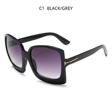 Load image into Gallery viewer, HOOBAN  Oversized Women Sunglasses Big Plastic Sun Glasses Female Vintage Square Ladies Sunglass UV400