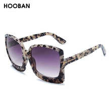 Load image into Gallery viewer, HOOBAN  Oversized Women Sunglasses Big Plastic Sun Glasses Female Vintage Square Ladies Sunglass UV400