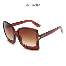 Load image into Gallery viewer, HOOBAN  Oversized Women Sunglasses Big Plastic Sun Glasses Female Vintage Square Ladies Sunglass UV400