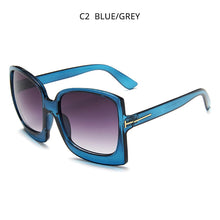Load image into Gallery viewer, HOOBAN  Oversized Women Sunglasses Big Plastic Sun Glasses Female Vintage Square Ladies Sunglass UV400