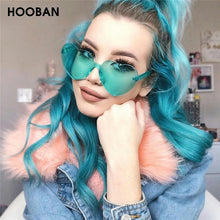 Load image into Gallery viewer, HOOBAN Heart Shaped Sunglasses Women Brand Designer Candy Color Sun Glasses Female Love Shade Girls Glasses