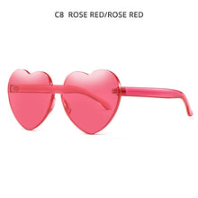 Load image into Gallery viewer, HOOBAN Heart Shaped Sunglasses Women Brand Designer Candy Color Sun Glasses Female Love Shade Girls Glasses
