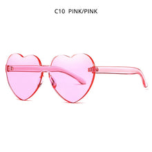 Load image into Gallery viewer, HOOBAN Heart Shaped Sunglasses Women Brand Designer Candy Color Sun Glasses Female Love Shade Girls Glasses