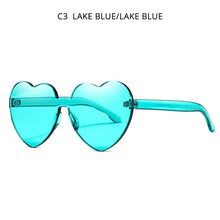 Load image into Gallery viewer, HOOBAN Heart Shaped Sunglasses Women Brand Designer Candy Color Sun Glasses Female Love Shade Girls Glasses