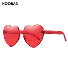 Load image into Gallery viewer, HOOBAN Heart Shaped Sunglasses Women Brand Designer Candy Color Sun Glasses Female Love Shade Girls Glasses
