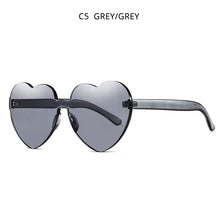 Load image into Gallery viewer, HOOBAN Heart Shaped Sunglasses Women Brand Designer Candy Color Sun Glasses Female Love Shade Girls Glasses