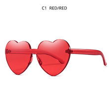 Load image into Gallery viewer, HOOBAN Heart Shaped Sunglasses Women Brand Designer Candy Color Sun Glasses Female Love Shade Girls Glasses