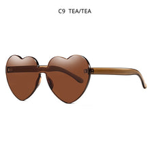 Load image into Gallery viewer, HOOBAN Heart Shaped Sunglasses Women Brand Designer Candy Color Sun Glasses Female Love Shade Girls Glasses