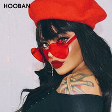 Load image into Gallery viewer, HOOBAN Heart Shaped Sunglasses Women Brand Designer Candy Color Sun Glasses Female Love Shade Girls Glasses