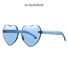 Load image into Gallery viewer, HOOBAN Heart Shaped Sunglasses Women Brand Designer Candy Color Sun Glasses Female Love Shade Girls Glasses