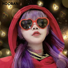Load image into Gallery viewer, HOOBAN Lights Become Love Heart Shape Sunglasses Men Women Special Effect Party Glasses Night Glasses