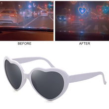 Load image into Gallery viewer, HOOBAN Lights Become Love Heart Shape Sunglasses Men Women Special Effect Party Glasses Night Glasses