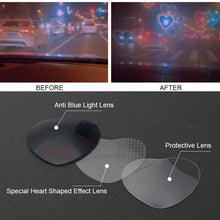 Load image into Gallery viewer, HOOBAN Lights Become Love Heart Shape Sunglasses Men Women Special Effect Party Glasses Night Glasses