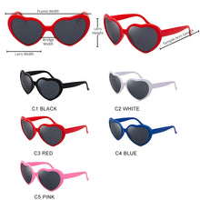 Load image into Gallery viewer, HOOBAN Lights Become Love Heart Shape Sunglasses Men Women Special Effect Party Glasses Night Glasses