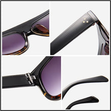 Load image into Gallery viewer, HOOBAN Oversized Flat Top Women Sunglasses Big Shield Shape Sun Glasses Female Retro Rivet Shades UV400 Eyewear