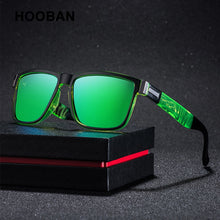 Load image into Gallery viewer, HOOBAN Sports Polarized Sunglasses Men Women Square Male Sun Glasses Stylish Summer Blue Green Shades Goggle UV400