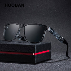 HOOBAN Sports Polarized Sunglasses Men Women Square Male Sun Glasses Stylish Summer Blue Green Shades Goggle UV400