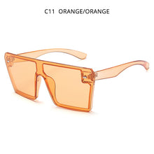 Load image into Gallery viewer, HOOBAN Oversized Square Sunglasses Women Men  Big One Piece Lens Shades Flat Top Black Glasses For Ladies UV400