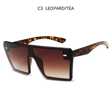 Load image into Gallery viewer, HOOBAN Oversized Square Sunglasses Women Men  Big One Piece Lens Shades Flat Top Black Glasses For Ladies UV400
