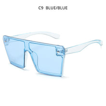 Load image into Gallery viewer, HOOBAN Oversized Square Sunglasses Women Men  Big One Piece Lens Shades Flat Top Black Glasses For Ladies UV400