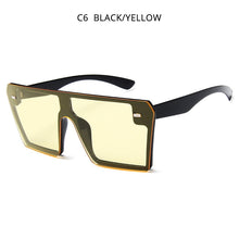Load image into Gallery viewer, HOOBAN Oversized Square Sunglasses Women Men  Big One Piece Lens Shades Flat Top Black Glasses For Ladies UV400